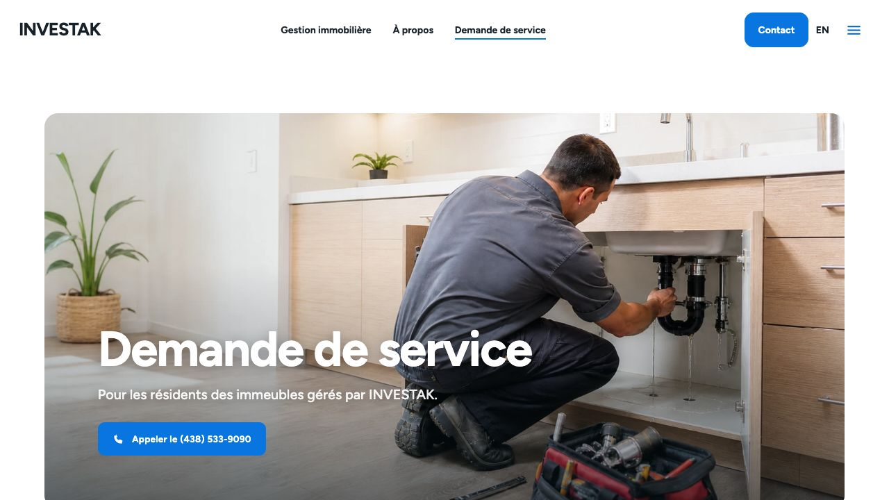 Formulaire de demande de service INVESTAK